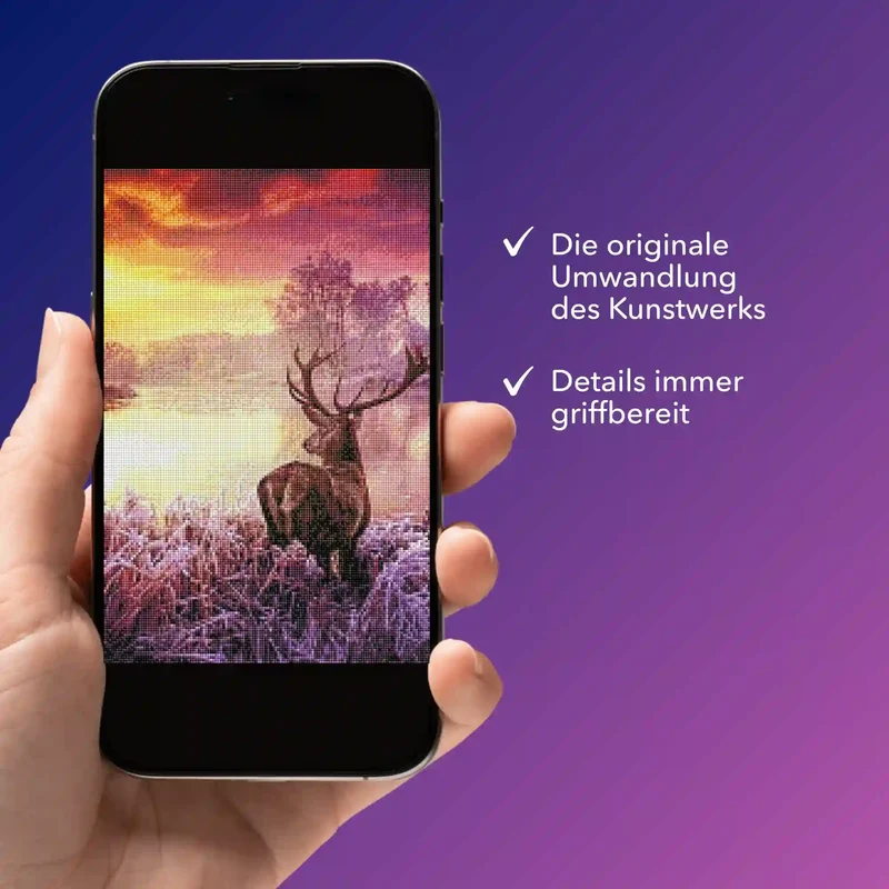 Digitale Bildmappe - Hirsch im Sonnenaufgang