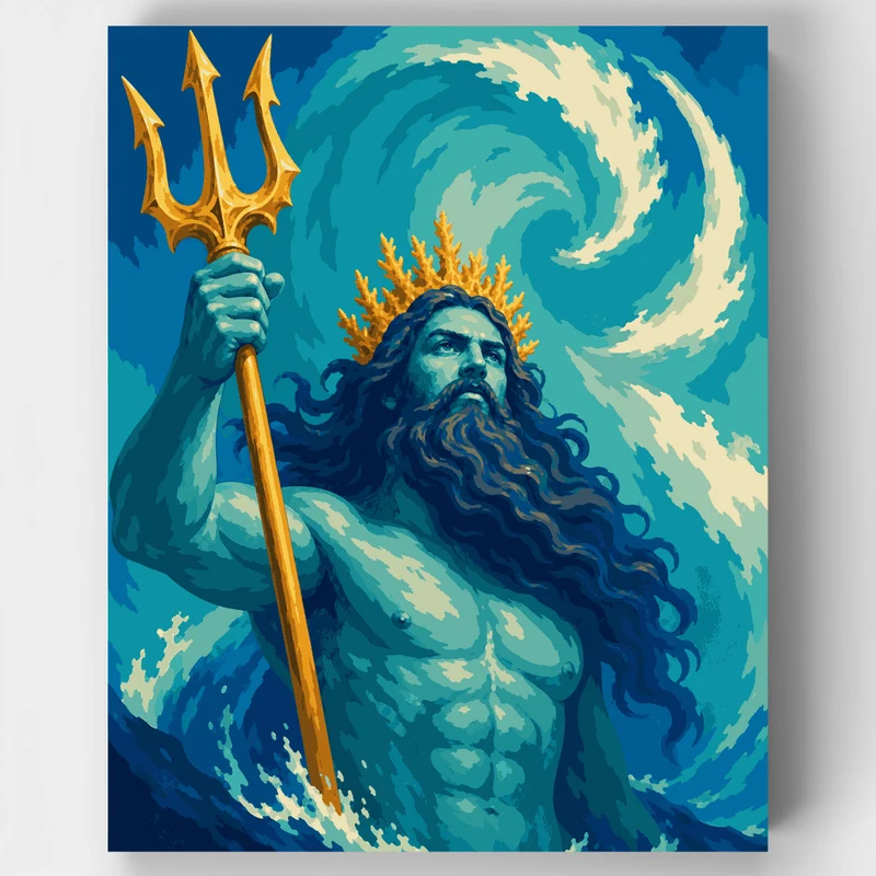 Poseidon's Trident - Paint by Numbers Kit