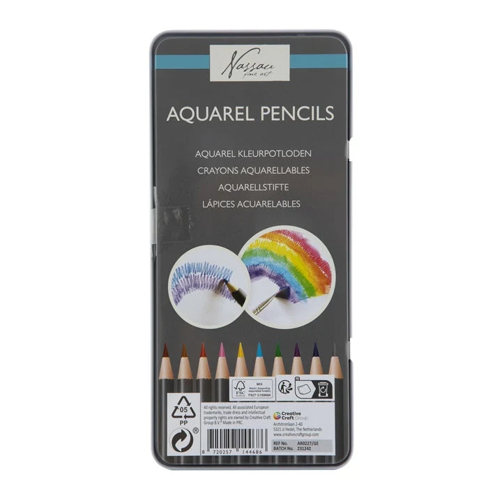 Set of 10 Watercolor Pencils