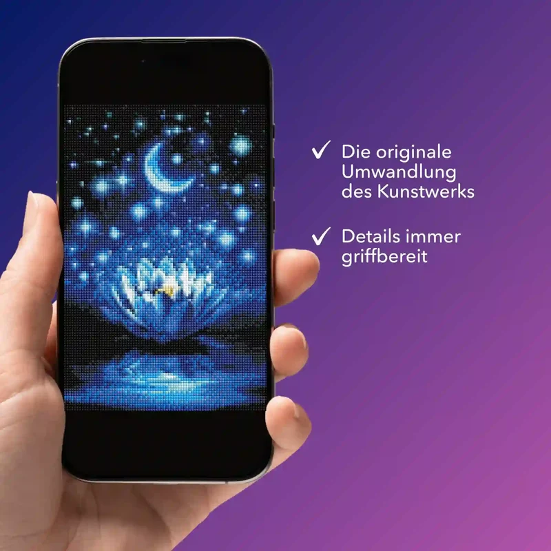 Digitale Bildmappe - Blaue Seerose MINI
