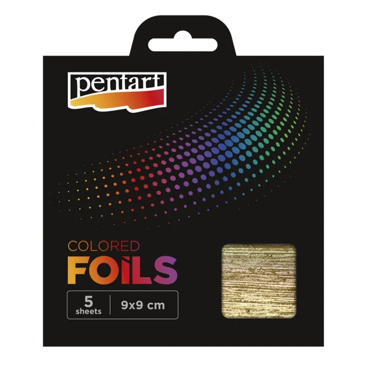 Pentart Colored Foil, 5 Sheets, 9 x 9 cm