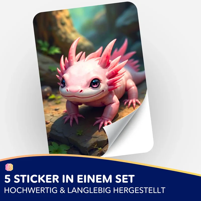 Aufkleber 5er-Set - Axoloti