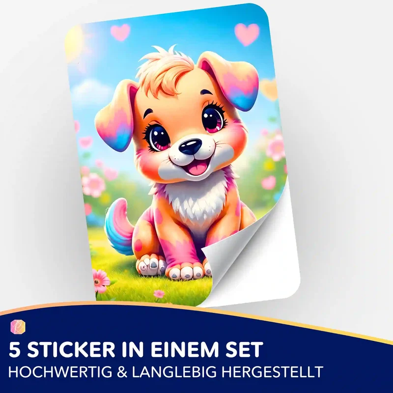 Aufkleber 5er-Set - Puschel