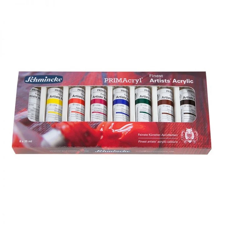 Schmincke PRIMAcryl Acrylic Paint Set in Tubes, 8 x 35 ml