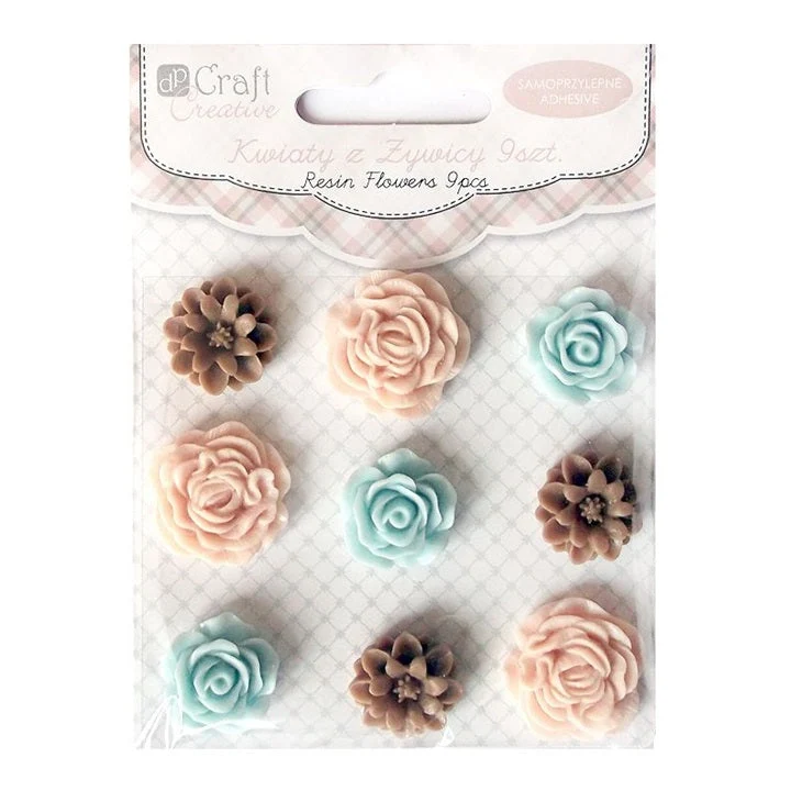 Sugar & Spice Self-Adhesive Resin Flowers / Set of 9
