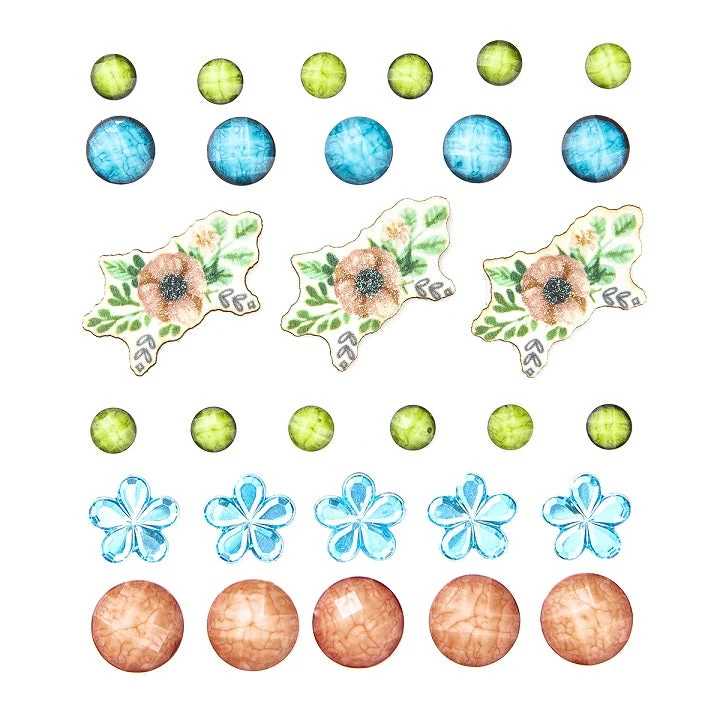Self-Adhesive Decorative Rhinestones, 30 pcs