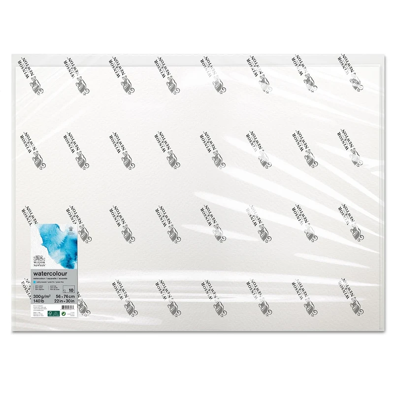 Winsor & Newton - Watercolour Paper Sheets - Cold Pressed CP -140lbs 300gsm 22x30" 56x76cm