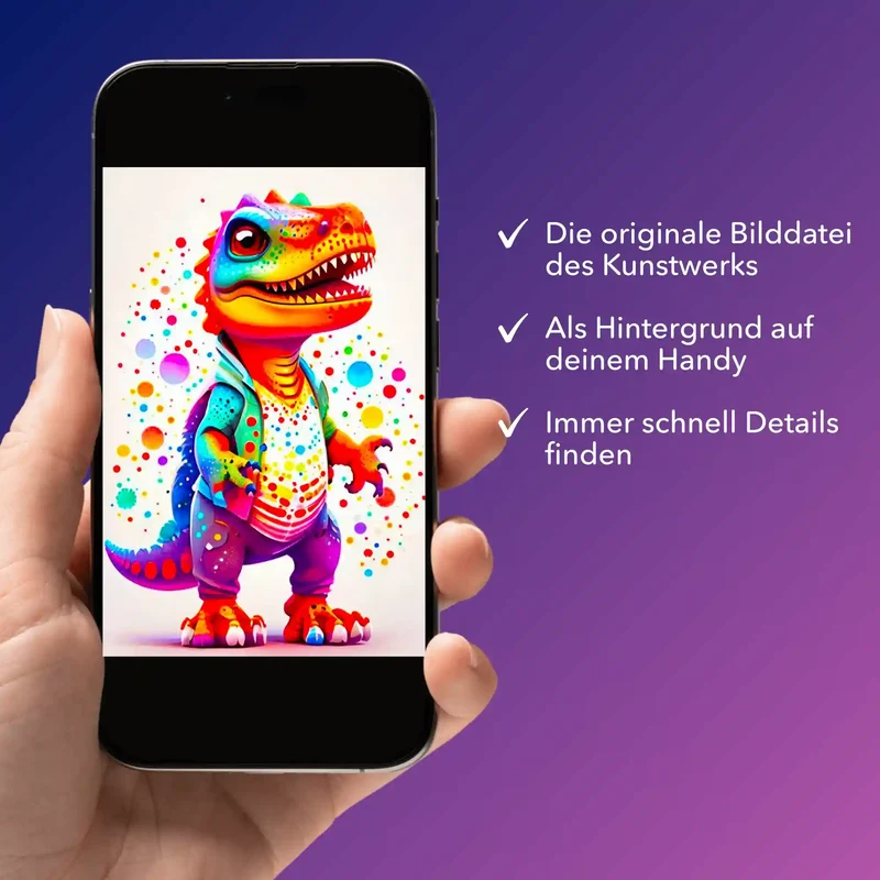 Digitale Bildmappe - Kunterbunter Dinosaurier