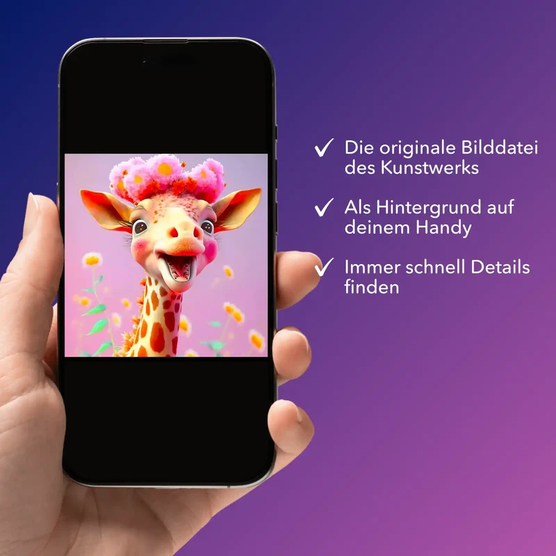 Digitale Bildmappe - Fröhliche Giraffe