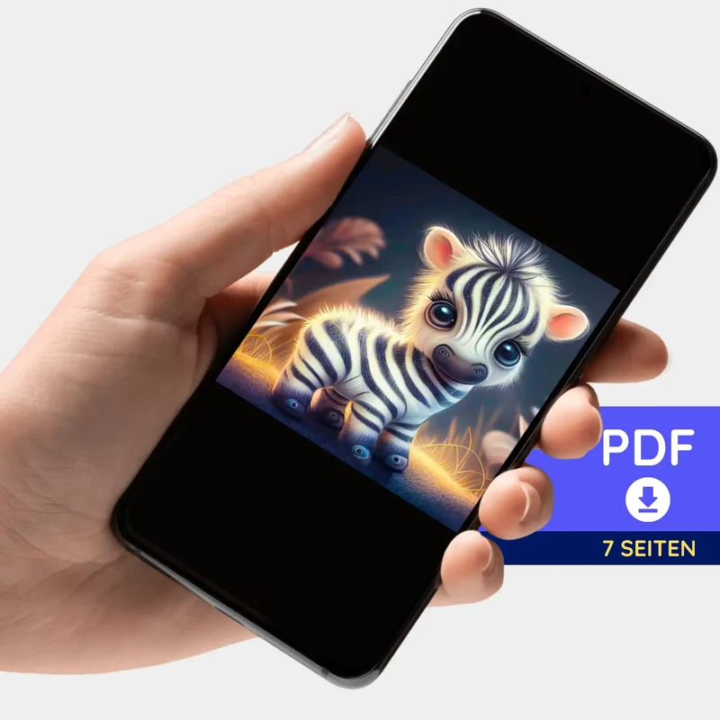 Digitale Bildmappe - Süsses Zebrababy