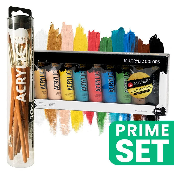 Solo Goya ARTMiE Gold Matches Acrylic Paint and Brush Set