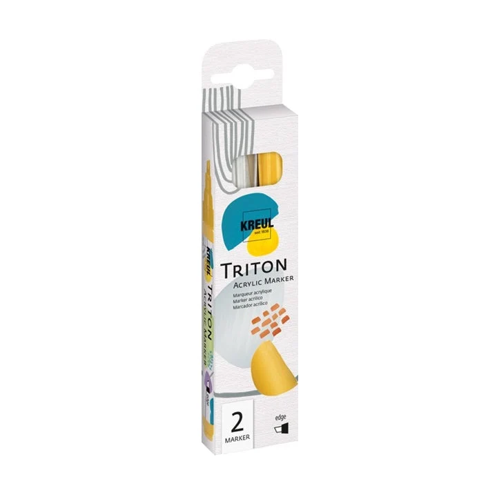 Solo Goya TRITON Acrylic Paint Markers, Silver/Gold, Set of 2