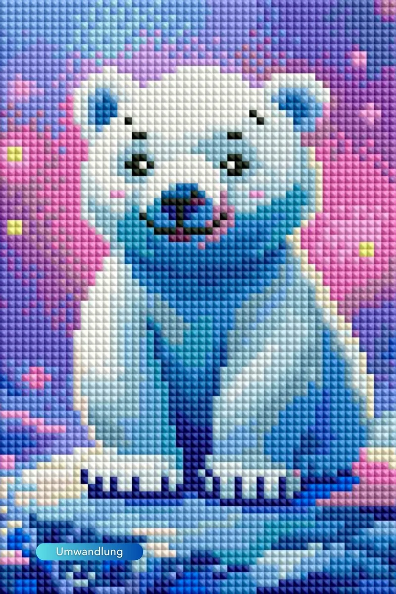 Diamond Painting Mini - Eisbär Hugo