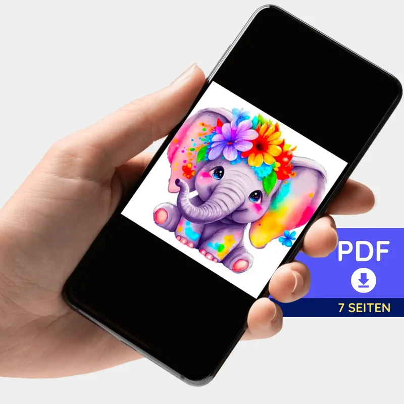 Digitale Bildmappe - Der kleine Blumenelefant