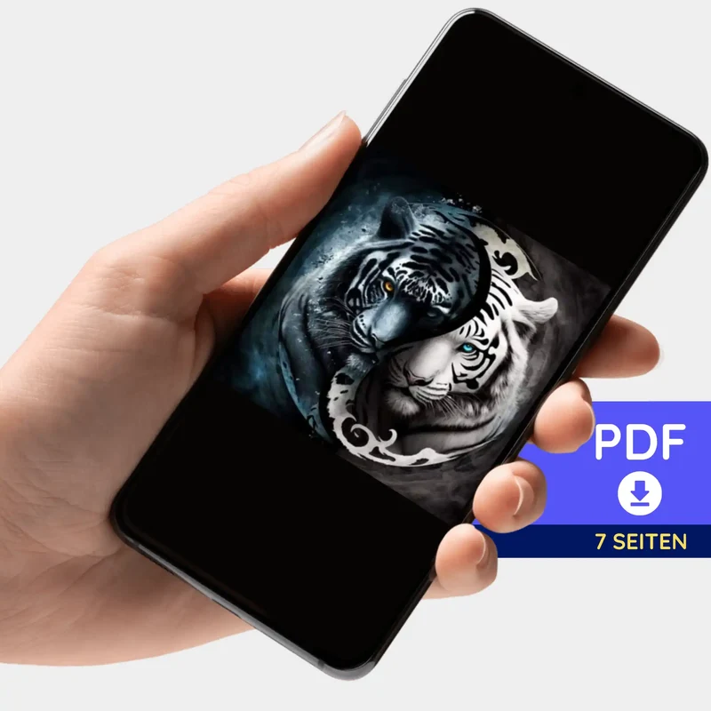 Digitale Bildmappe - Tiger "Ying und Yang"