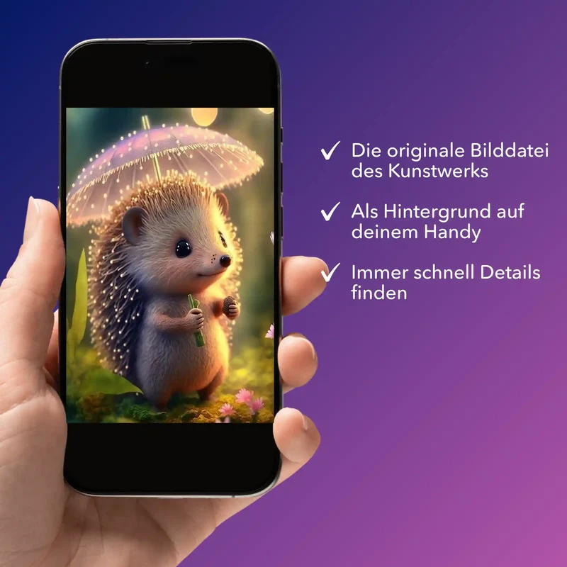 Digitale Bildmappe - Igelchen im Sonnenlicht