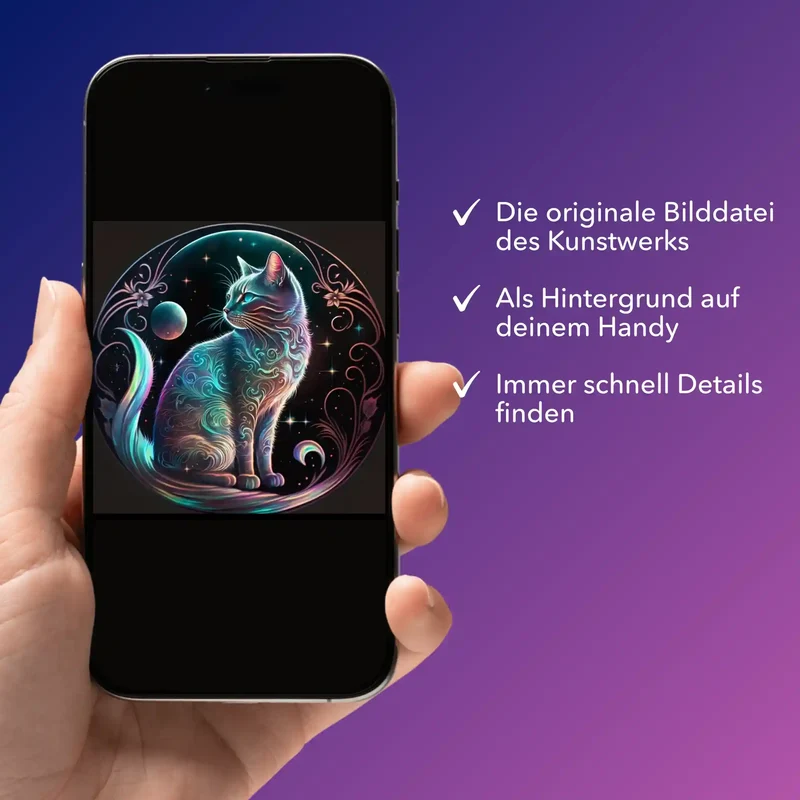 Digitale Bildmappe - Cat on the Moon