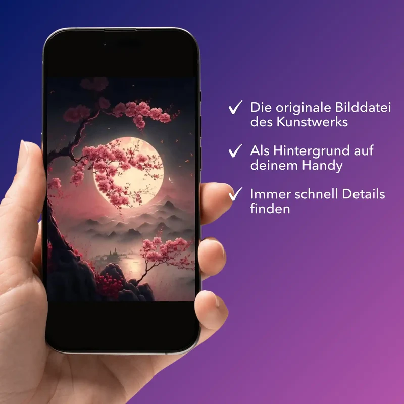 Digitale Bildmappe - Kirschblüten im Mondschein