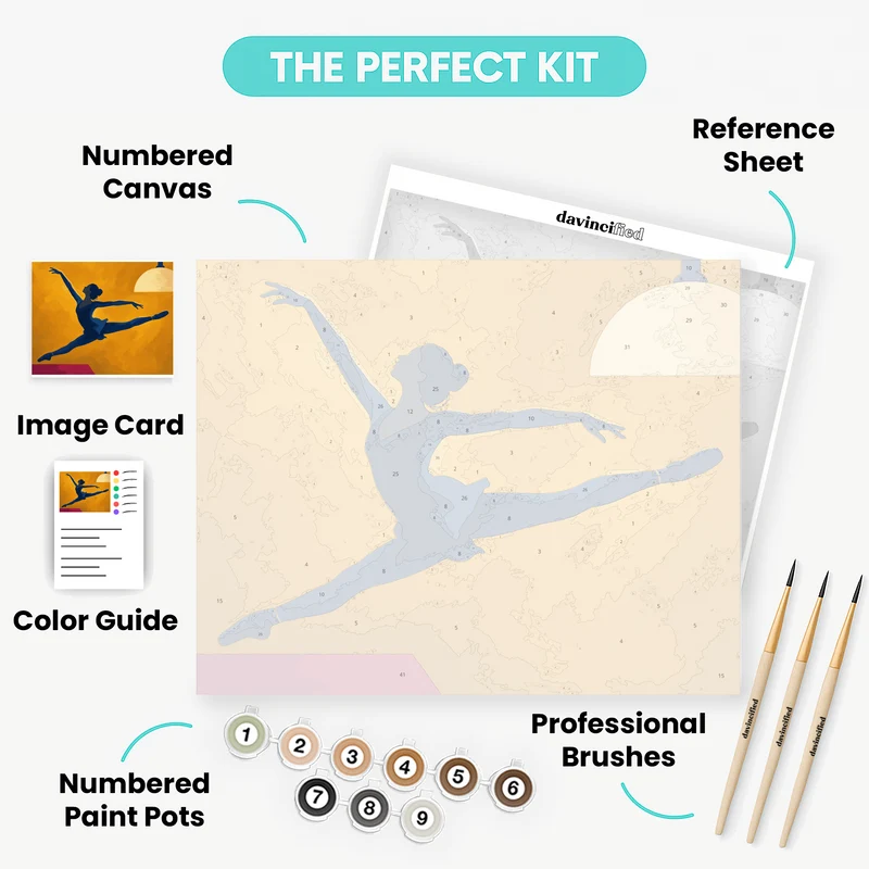 Ballerina Leap - Paint by Numbers Kit