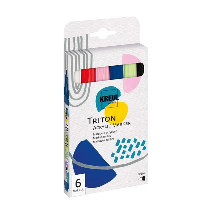 Solo Goya TRITON Acrylic Paint Pens, Medium Set of 6