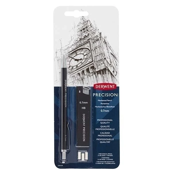 Derwent - Precision Mechanical Pencil HB 0.7mm Set