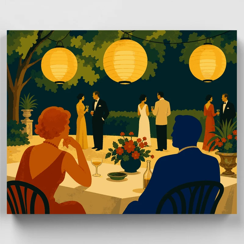 Lantern-Lit Garden Party - Paint by Numbers Kit