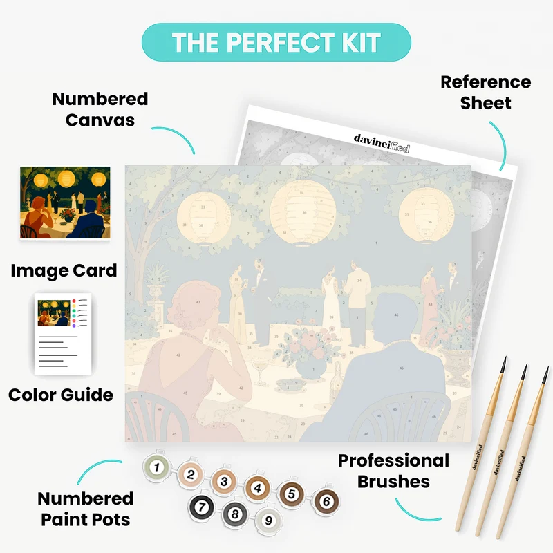Lantern-Lit Garden Party - Paint by Numbers Kit