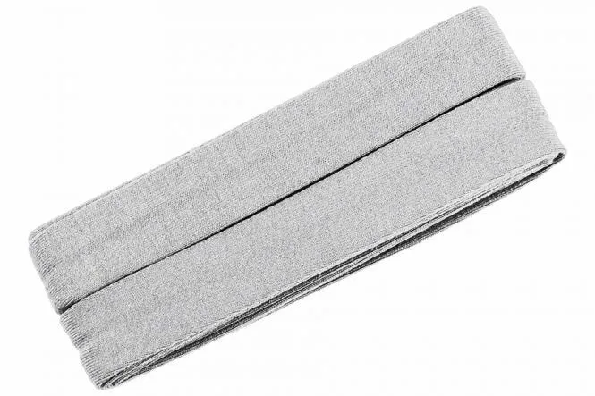 Jersey-Schrägband Viskose 3 Meter grau hellgrau Nr. 117