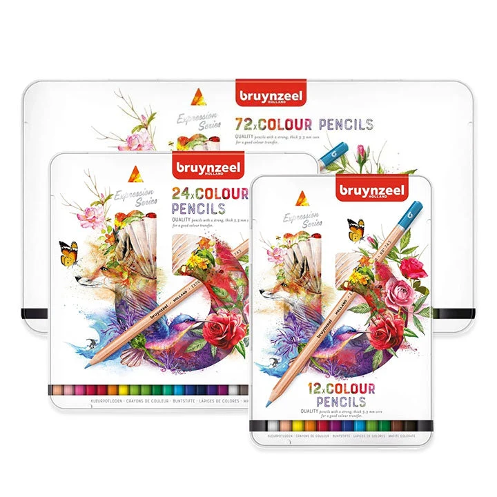 bruynzeel Expression Series Colored Pencils in a Tin