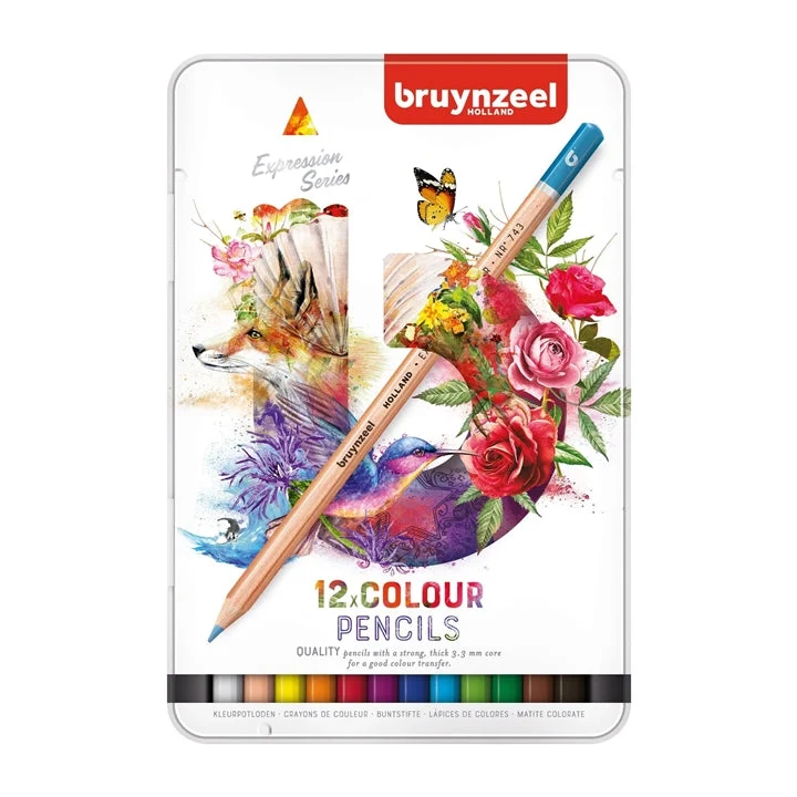 bruynzeel Expression Series Colored Pencils in a Tin