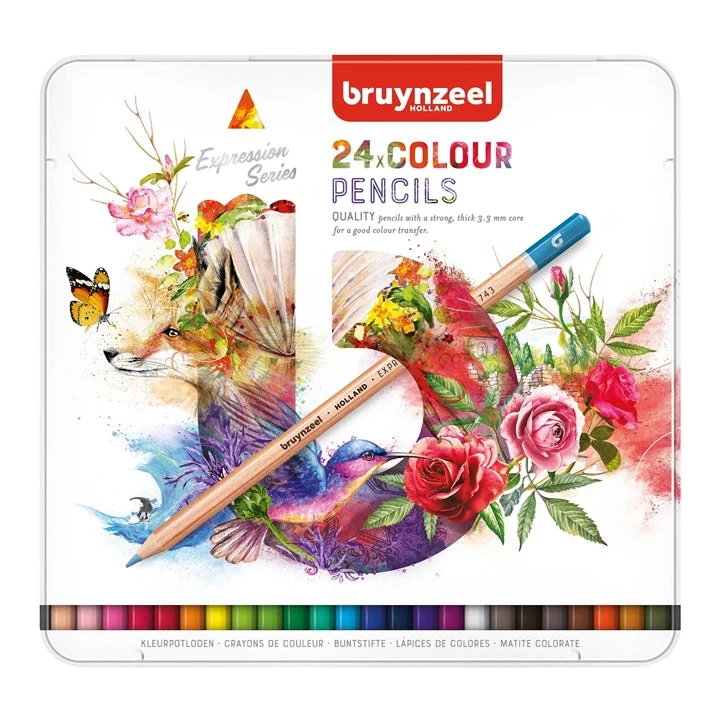 bruynzeel Expression Series Colored Pencils in a Tin