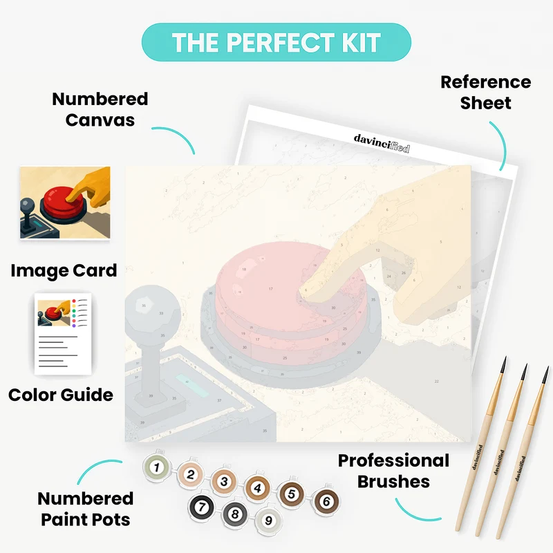 Big Red Button - Paint by Numbers Kit