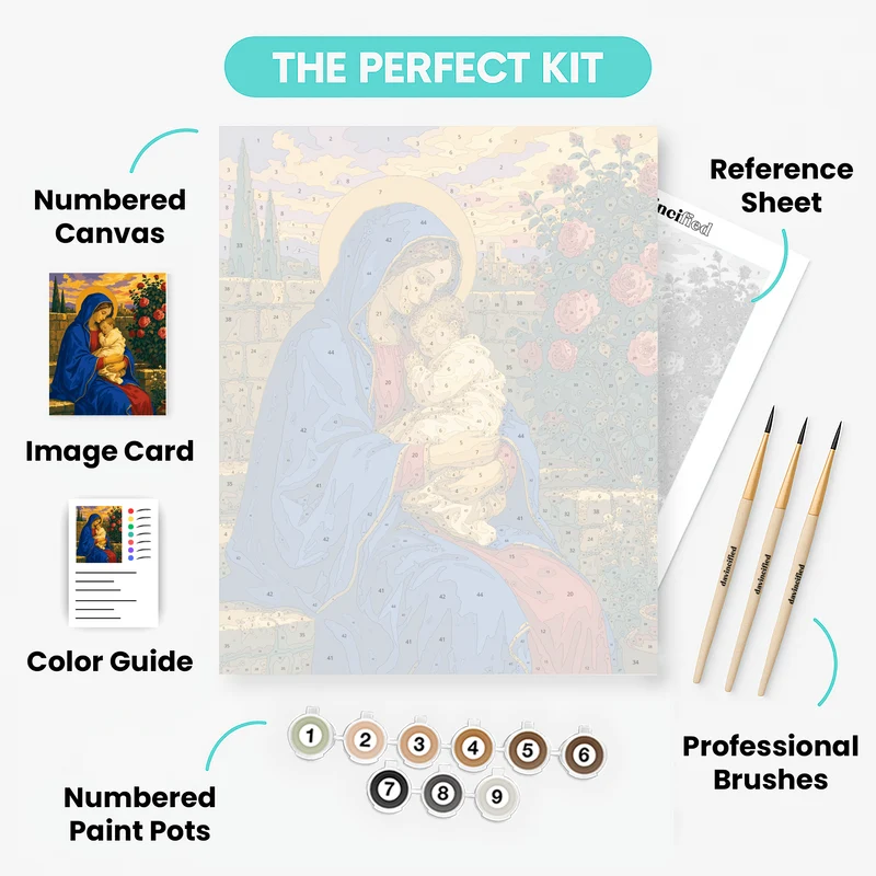 Madonna and Sleeping Child - Paint by Numbers Kit
