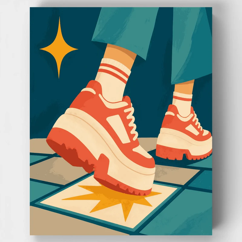 Retro Dance Step - Paint by Numbers Kit