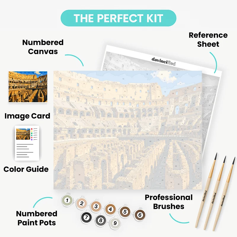 Colosseum Arena Interior - Paint by Numbers Kit