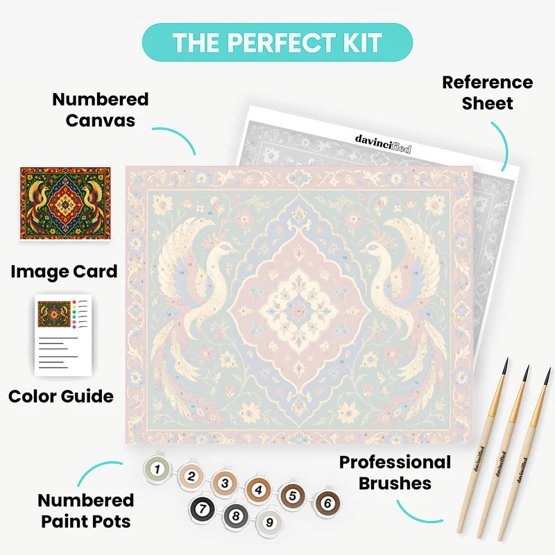 Twin Phoenix Medallion - Paint by Numbers Kit