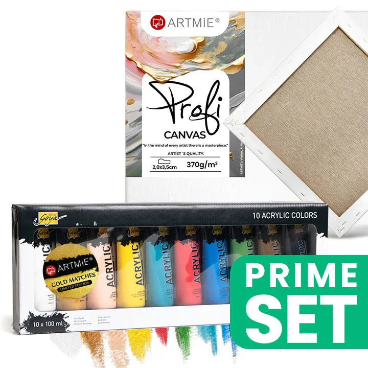 Solo Goya Acrylic Paint Set, ARTMiE Gold Matches and Canvases