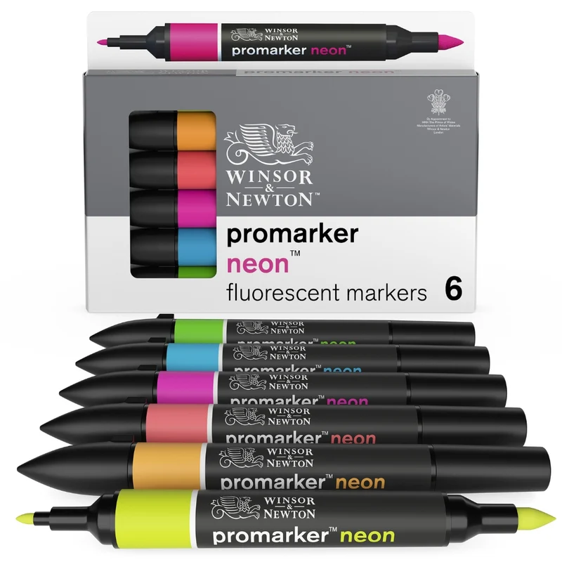 Winsor & Newton - Neon Marker - Promarker 6 Set