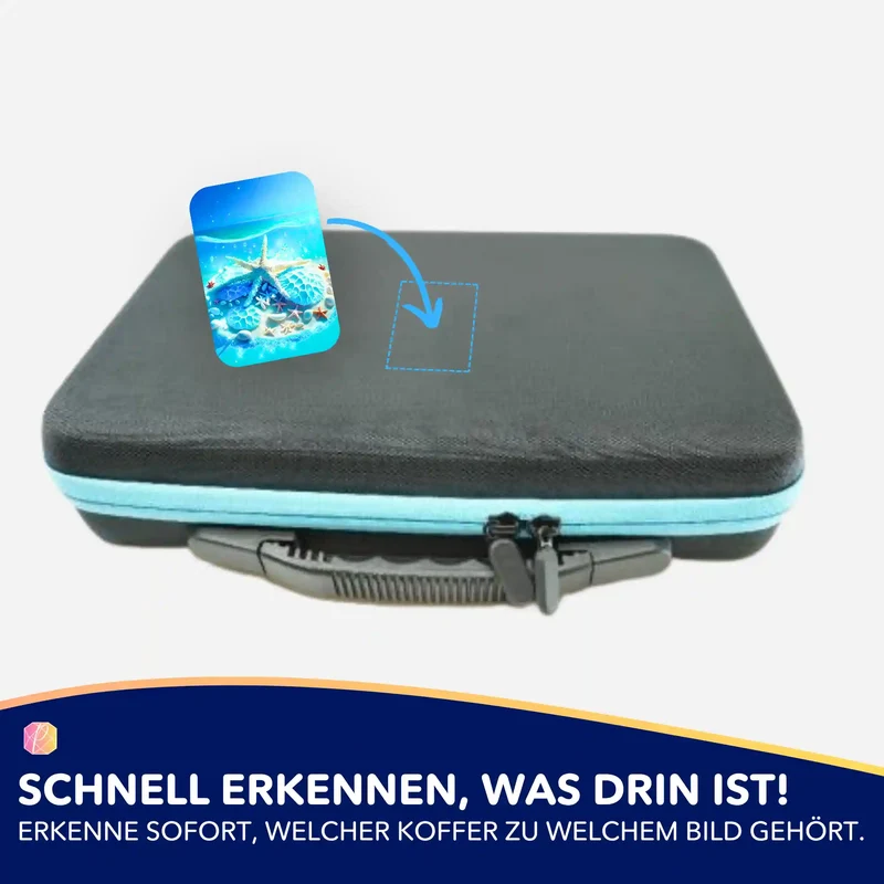 Aufkleber 5er-Set - Blaue Meeressymphonie