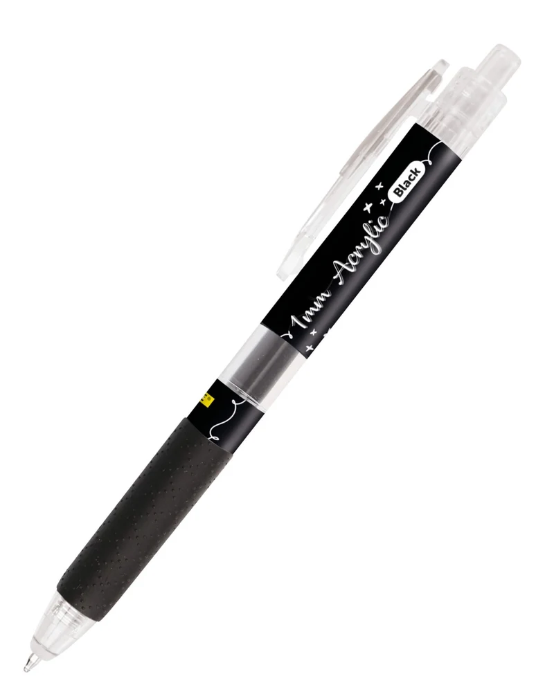 ONLINE Calli.Brush Acrylic Liner Schwarz 1mm Spitze 12 Farben