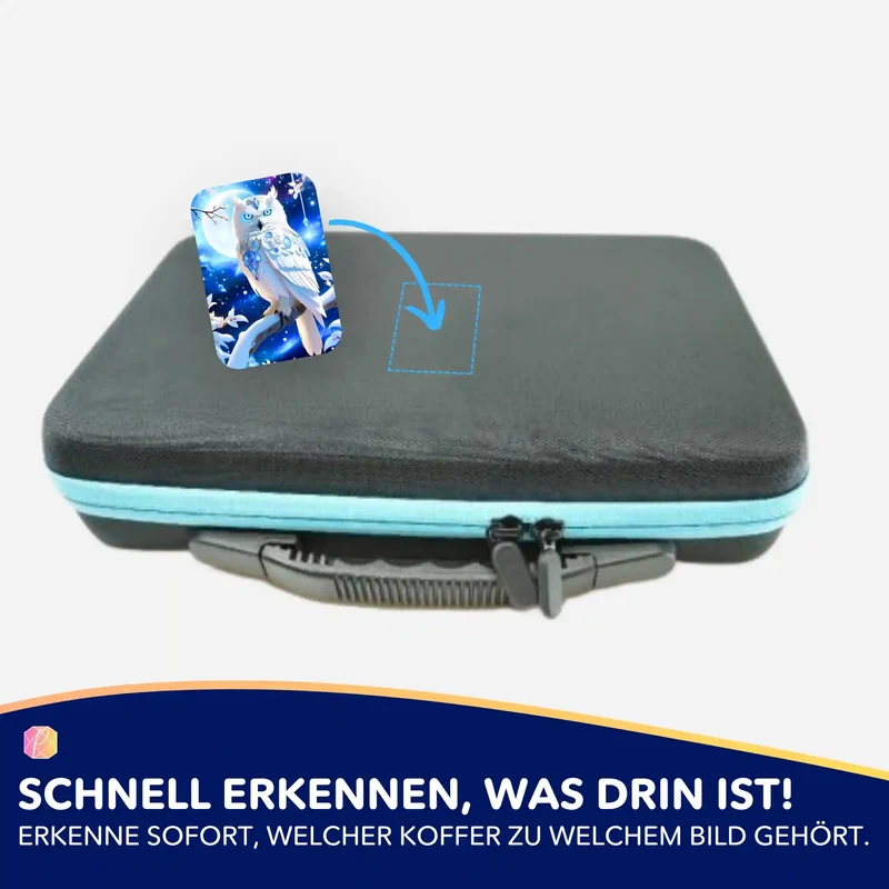 Aufkleber 5er-Set - Blue Eyes Owl