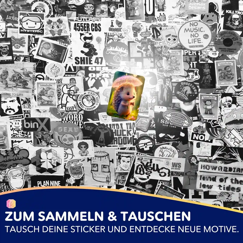 Aufkleber 5er-Set - Igelchen im Sonnenlicht