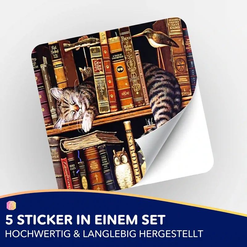 Aufkleber 5er-Set - Chillout Cat