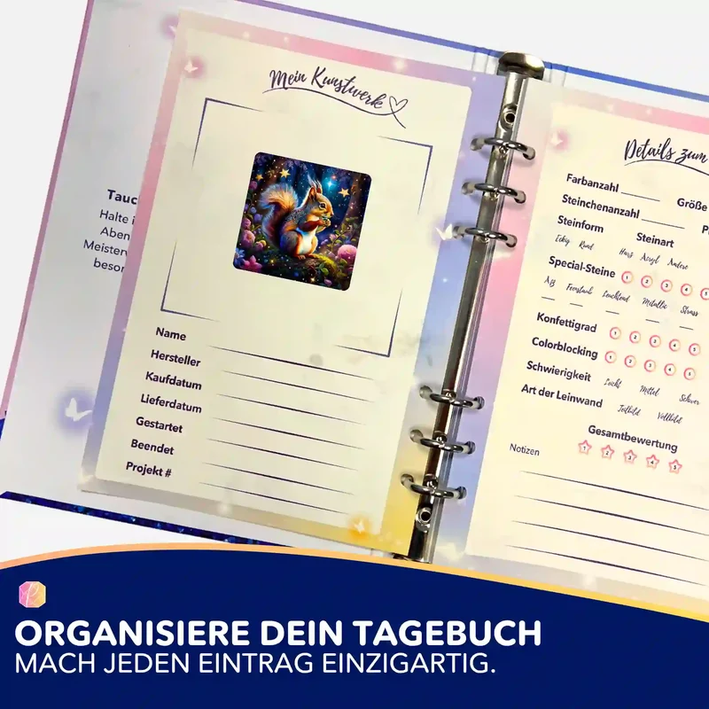 Aufkleber 5er-Set - Eichhörnchen im Zauberwald