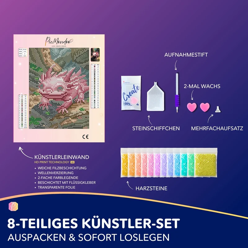 Diamond Painting Mini - Axoloti