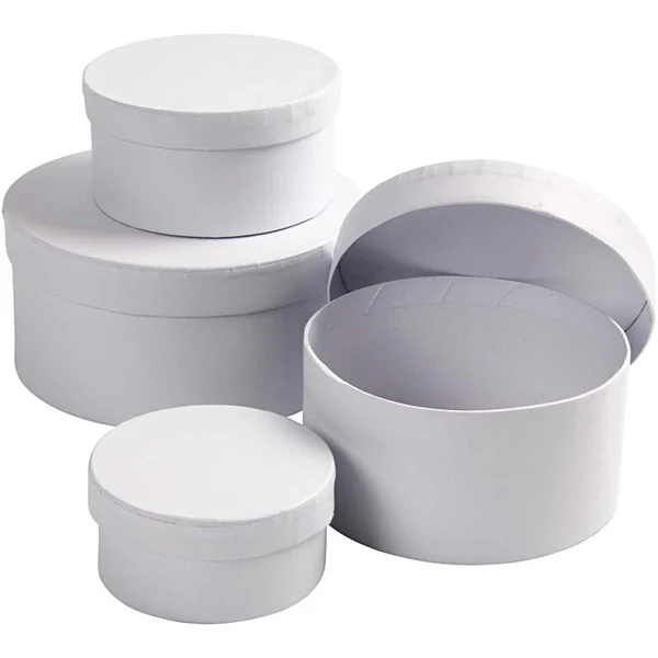 Create Craft - Round Boxes D:8+10+12+14cm H:4+5+6+7cm