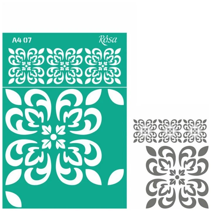 Rosa Talent Self-Adhesive Stencil A4, Pattern No. 07