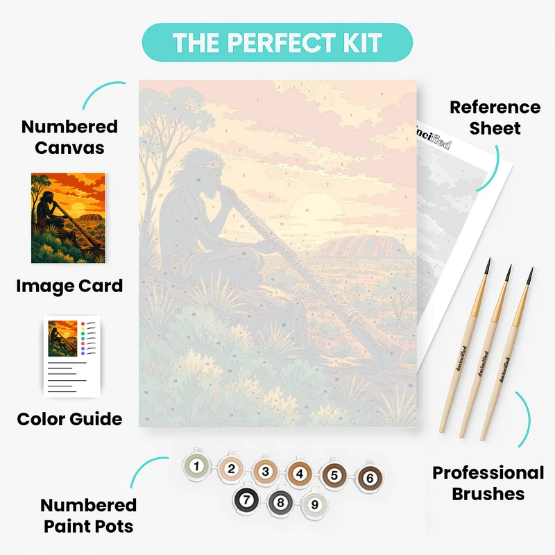 Didgeridoo at Sunset - Paint by Numbers Kit