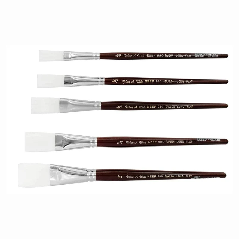 Robert Wade 980 Taklon Long Flat Brush