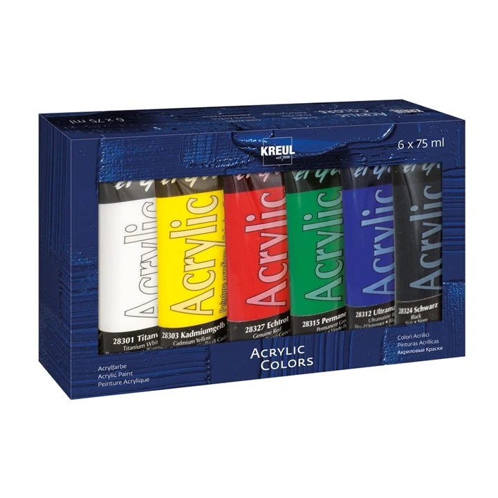 El Greco Acrylic Paints, Set of 6 x 75 ml